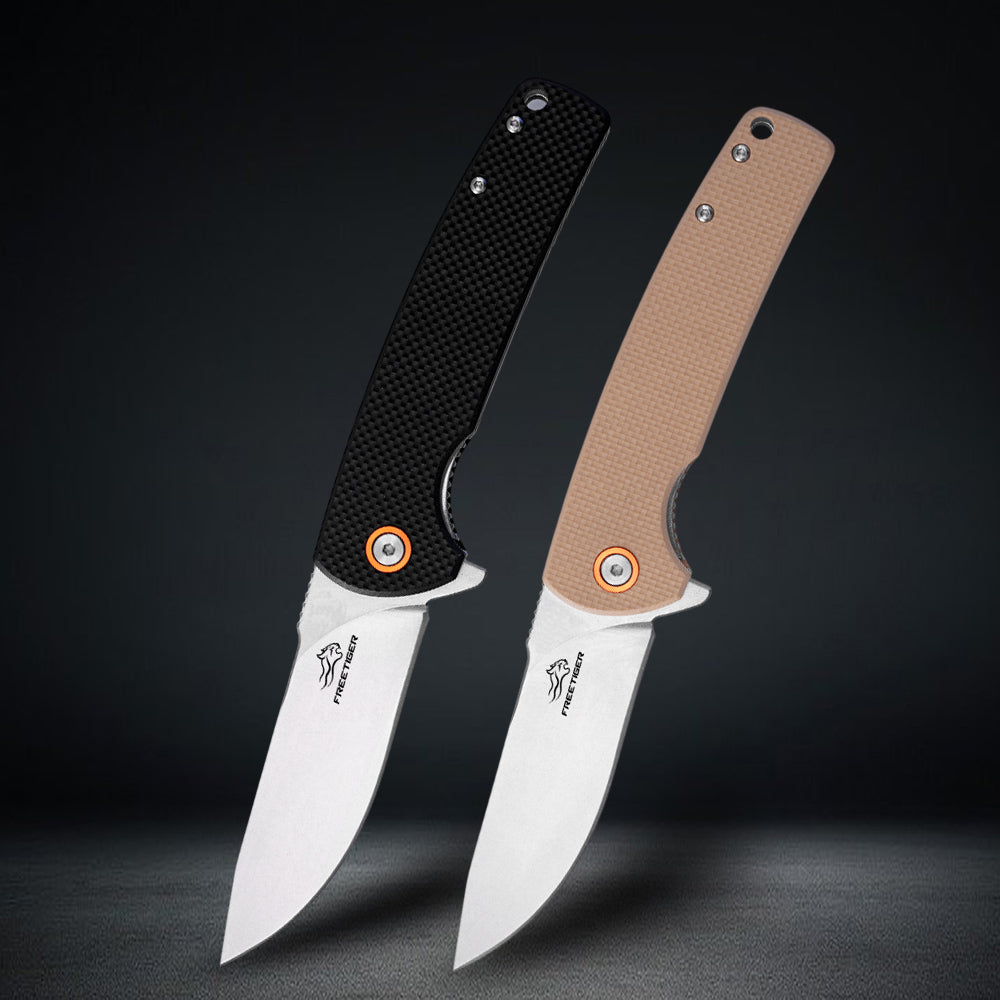 D2 Steel Folding EDC Pocket Knife, Survival Multitool for Hunting & Tactical FT942