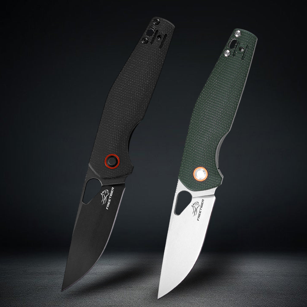 FREETIGER Compact Folding Knife - D2 Steel Blade with Micarta Handle FT939