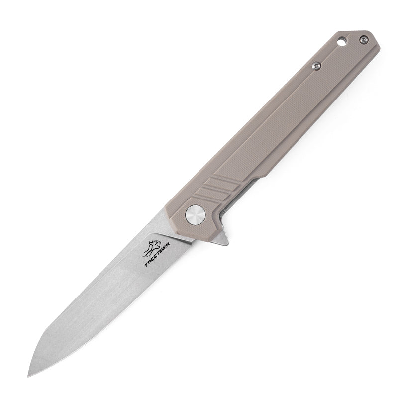 FREETIGER Folding Knife D2 Steel Blade G10 Handle Ideal for EDC, Survival, Hunting, Tactical Use.