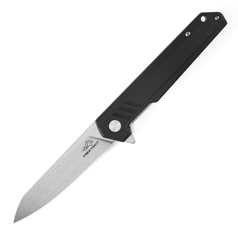 FREETIGER Folding Knife D2 Steel Blade G10 Handle Ideal for EDC, Survival, Hunting, Tactical Use.