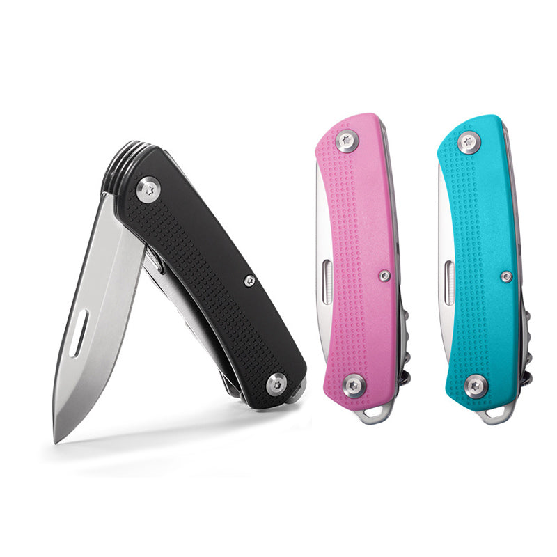 Multi-tool folding pocket knife wtih bottle opener, saw knife, screwdriver