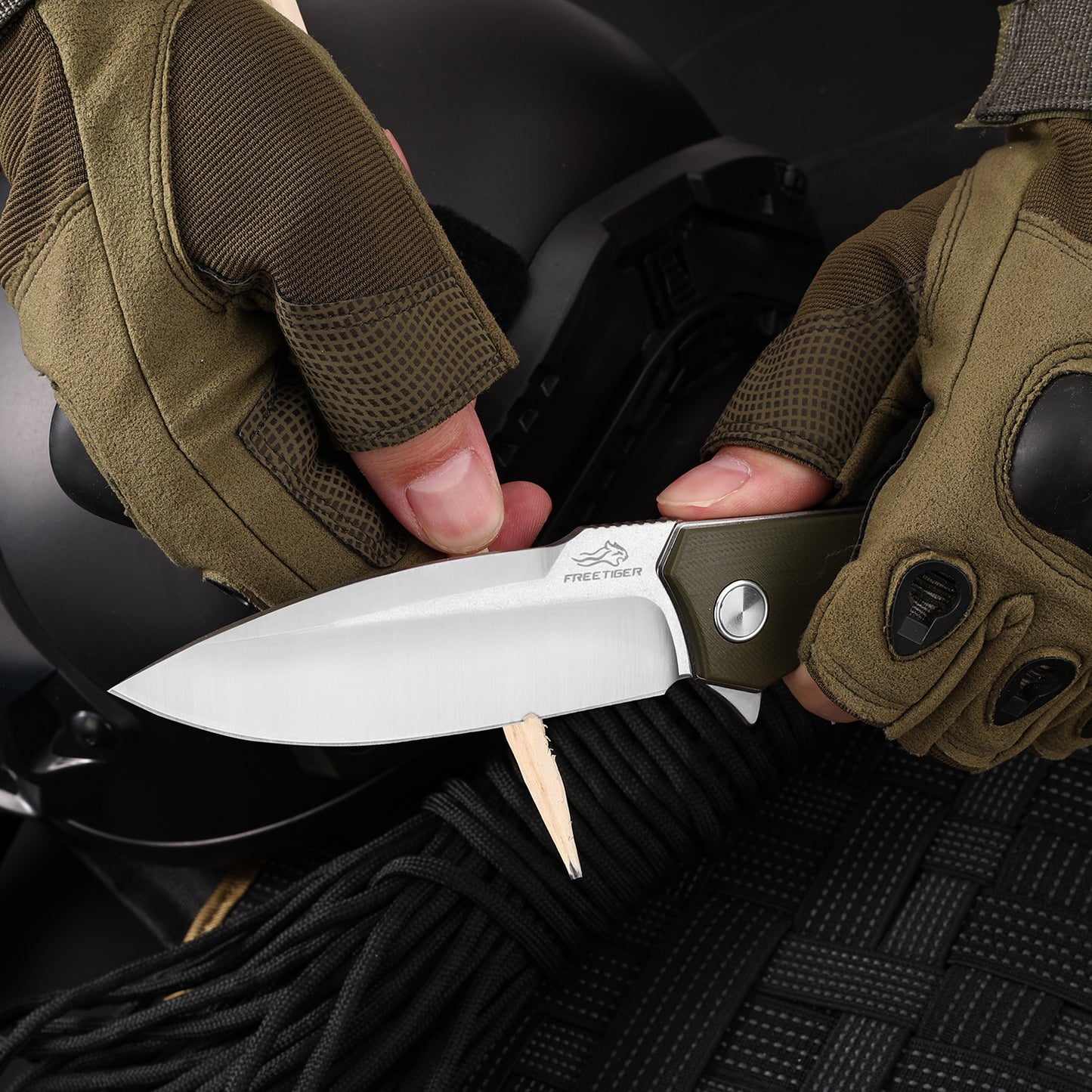 FREETIGER FT91 Folding Pocket Knife D2 Blade G10 Handle Liner Lock