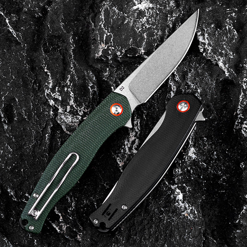 D2 Steel Folding Knife - EDC Pocket Knife, for Hunting & Camping FT941
