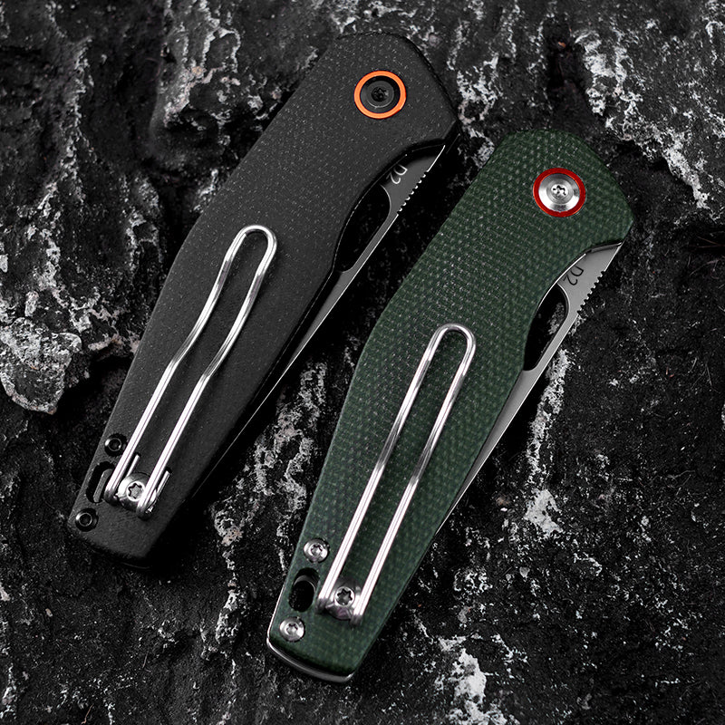 FREETIGER Compact Folding Knife - D2 Steel Blade with Micarta Handle FT939