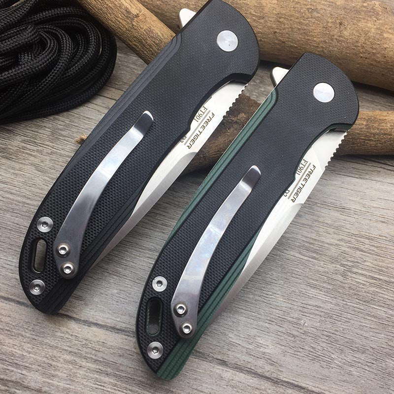FREETIGER FT901 D2 Blade G10 Handle Liner Lock Folding Knife