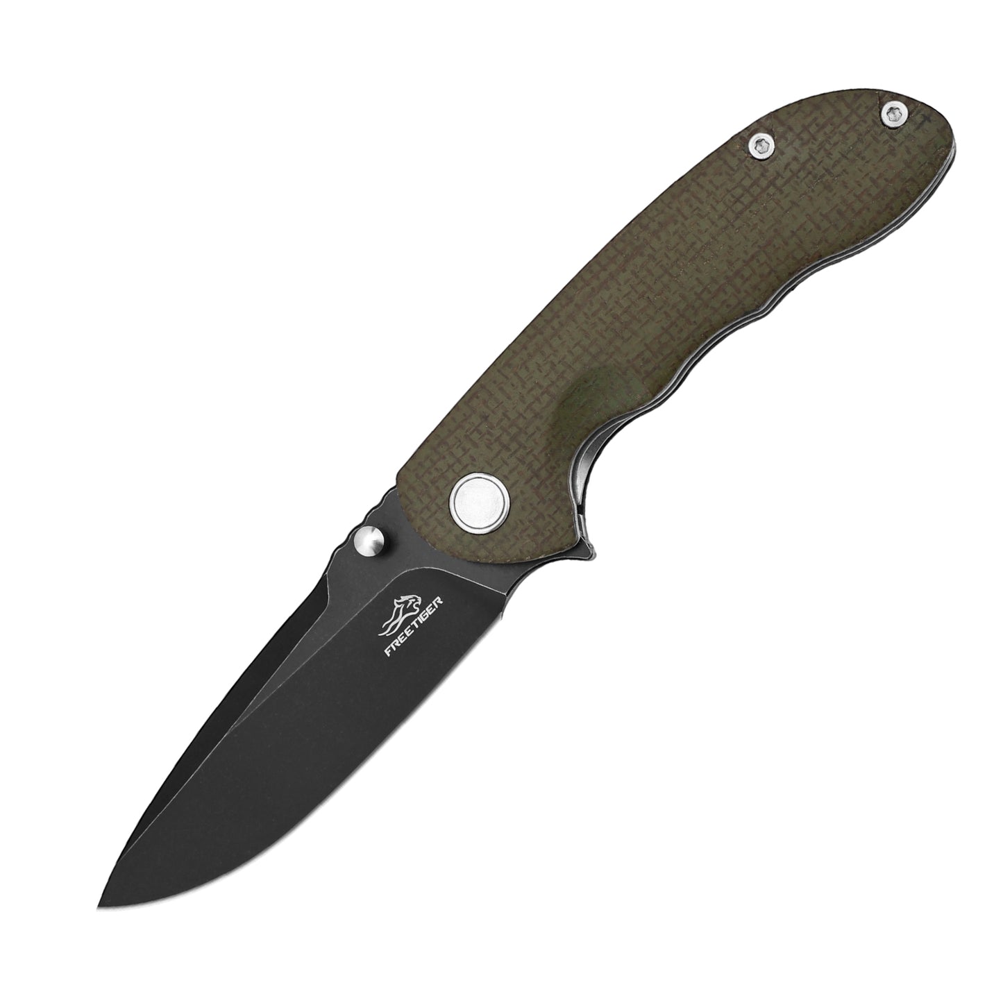 Folding Pocket Knife with 14C28N Steel Blade Micarta Handle Liner Lock