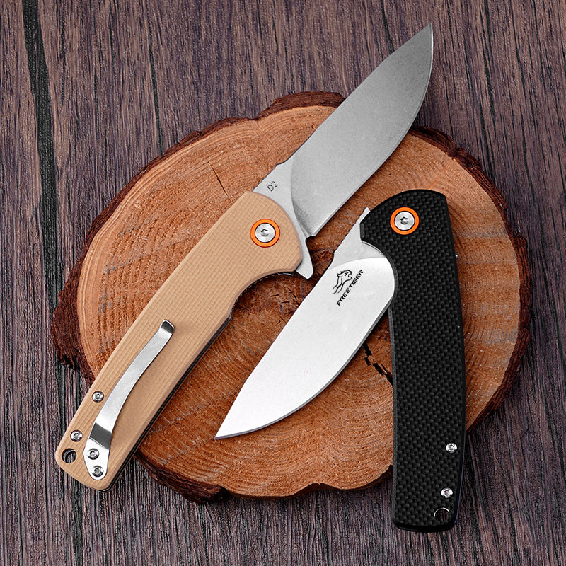 D2 Steel Folding EDC Pocket Knife, Survival Multitool for Hunting & Tactical FT942