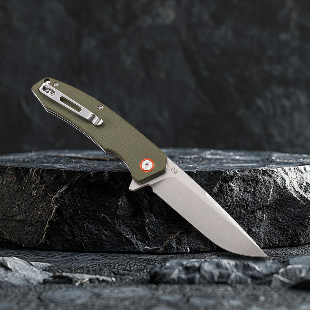 Compact EDC Knife with D2 Steel Blade FT936