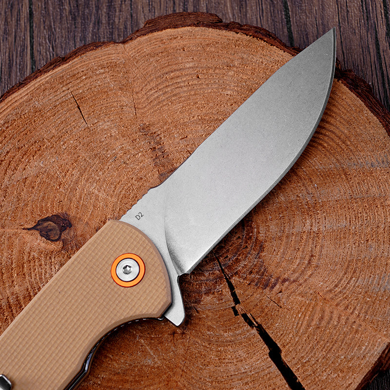 D2 Steel Folding EDC Pocket Knife, Survival Multitool for Hunting & Tactical FT942
