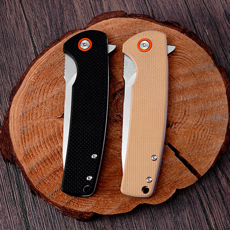 D2 Steel Folding EDC Pocket Knife, Survival Multitool for Hunting & Tactical FT942