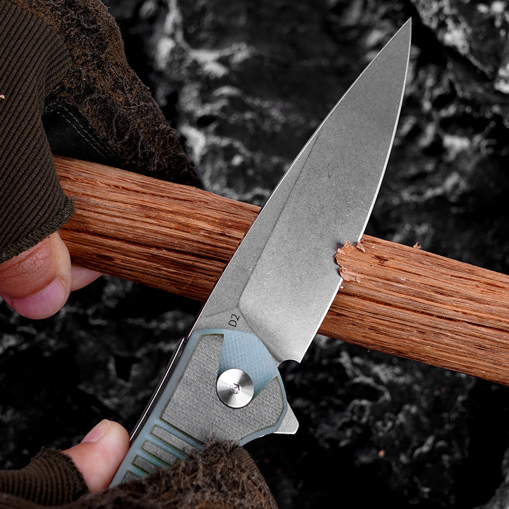 FREETIGER Pocket Knife with D2 Blade Micarta Handle FT934