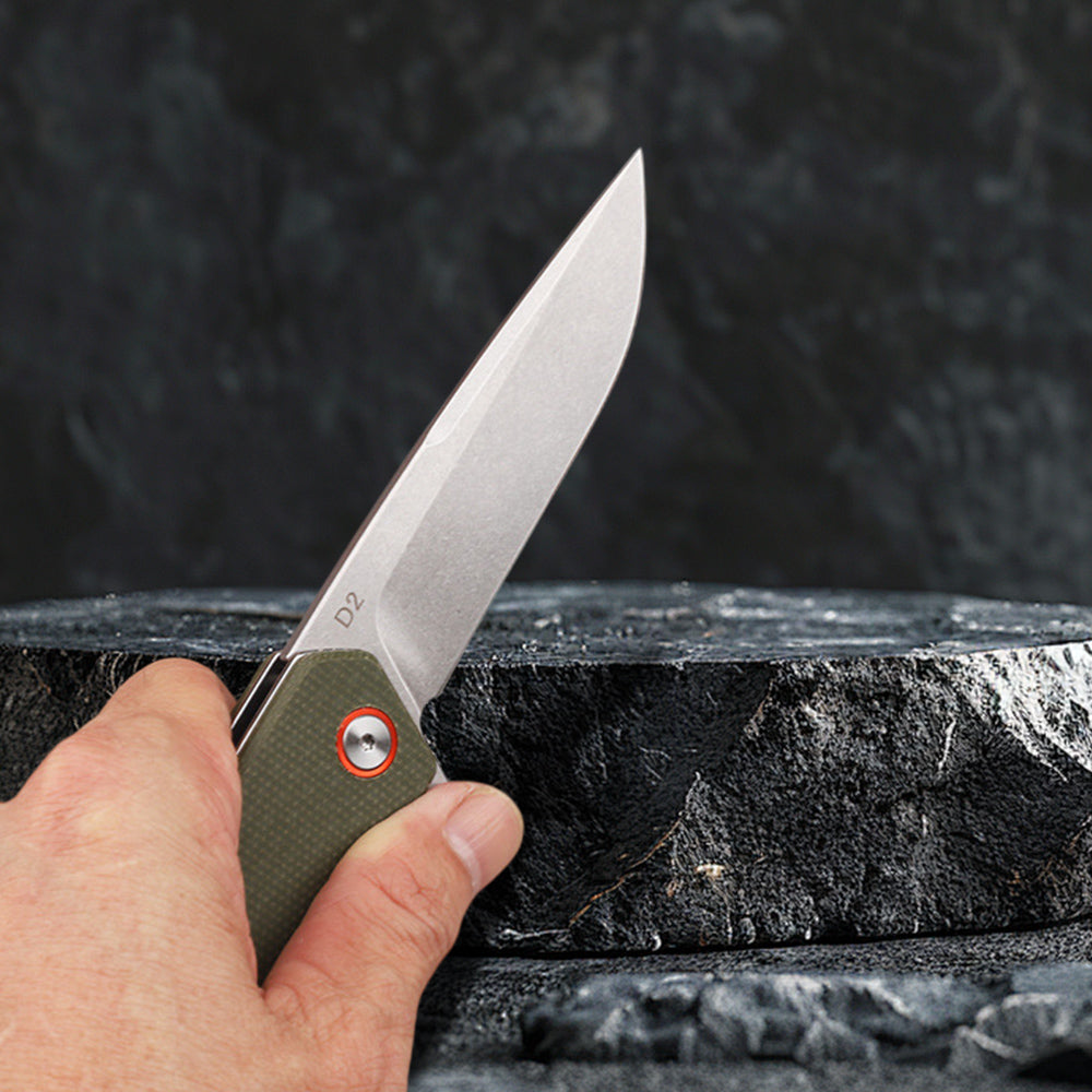 Compact EDC Knife with D2 Steel Blade FT936