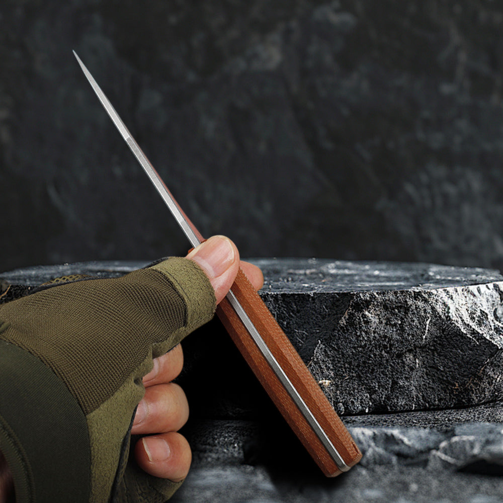 Fixed Blade Knife, DC53 Blade & Micarta Handle,with Kydex Sheath FTB203