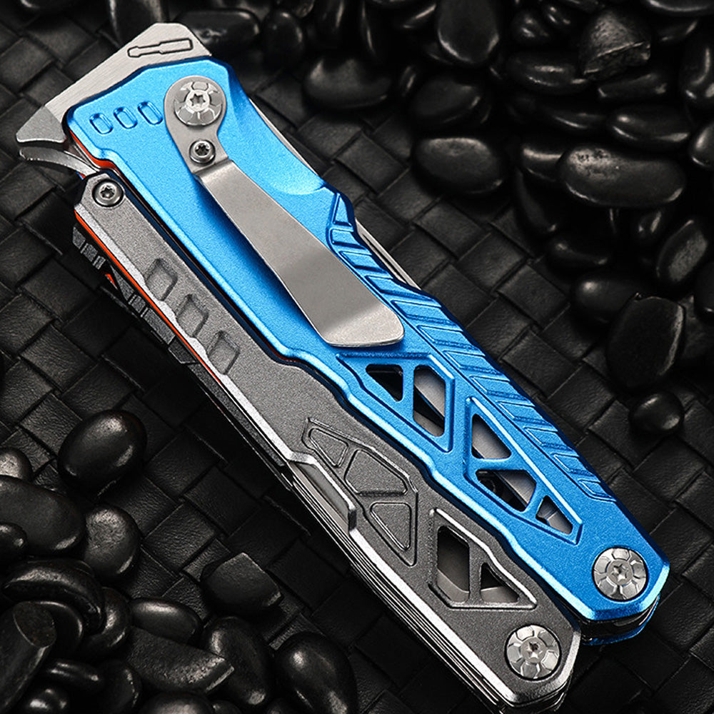 Multi-functional Folding Pliers – Stainless Steel & Aluminum Alloy Survival Tool with Screwdrivers, Wire Cutters, Knife, Can Opener, Bottle Opener,Whistle