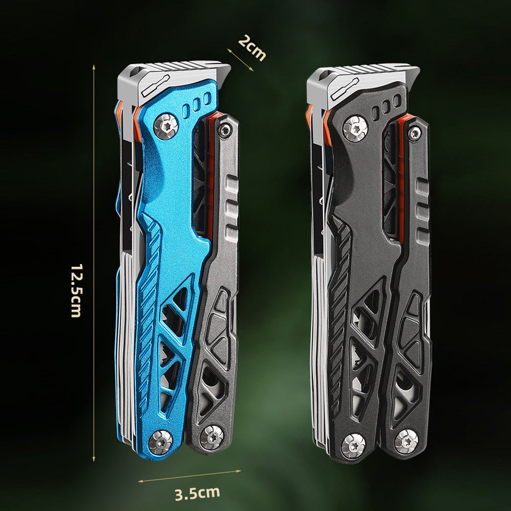 Multi-functional Folding Pliers – Stainless Steel & Aluminum Alloy Survival Tool with Screwdrivers, Wire Cutters, Knife, Can Opener, Bottle Opener,Whistle