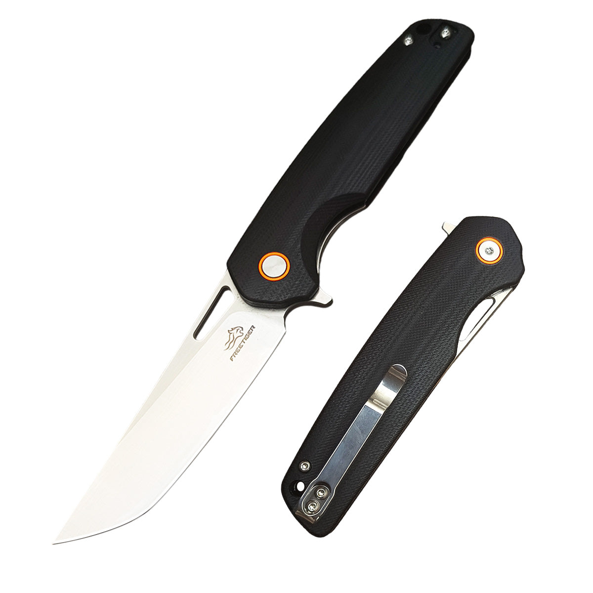FFREETIGER D2 Blade G10 Handle Liner Lock Pocket Folding Knife FT917