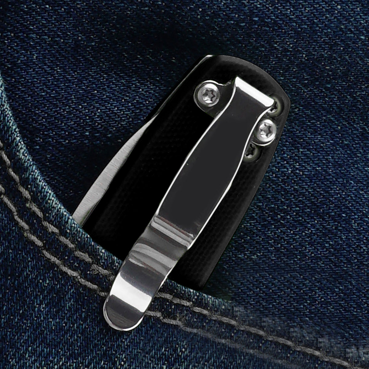 FREETIGER FT605 Small Pocket Knife 440C Blade G10 Handle with Clip