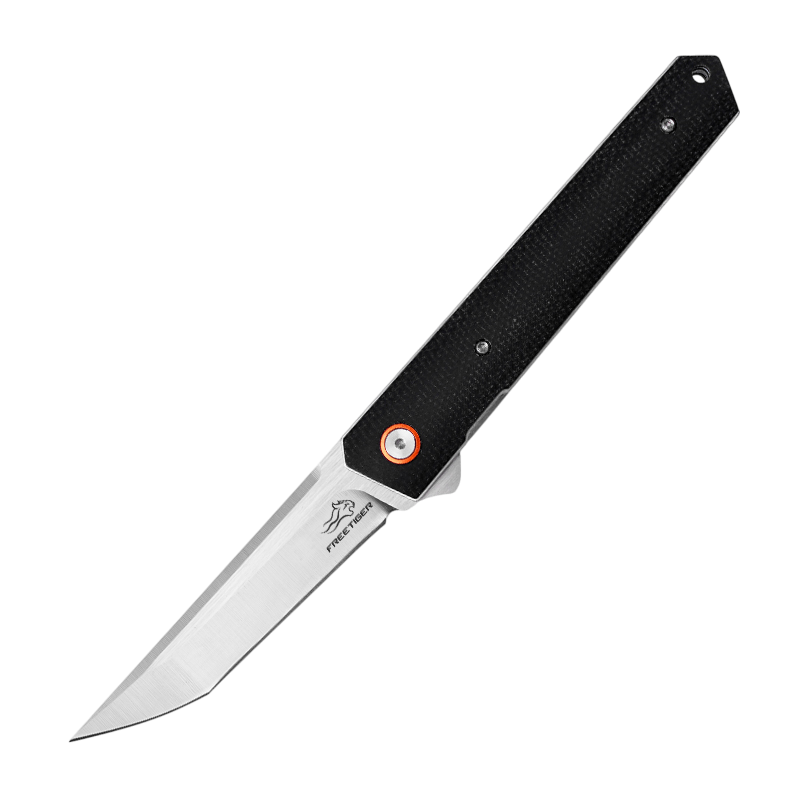 Tanto EDC Pocket Folding Knife - D2 Steel Blade & Micarta Handle FT940