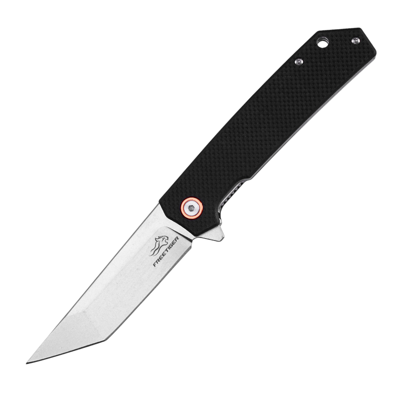 Tanto Folding EDC Knife - D2 Blade G10 Handle, EDC Gadgets FT938