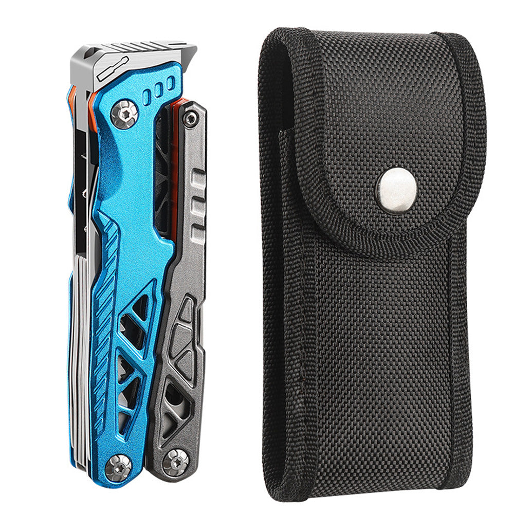 Multi-functional Folding Pliers – Stainless Steel & Aluminum Alloy Survival Tool with Screwdrivers, Wire Cutters, Knife, Can Opener, Bottle Opener,Whistle