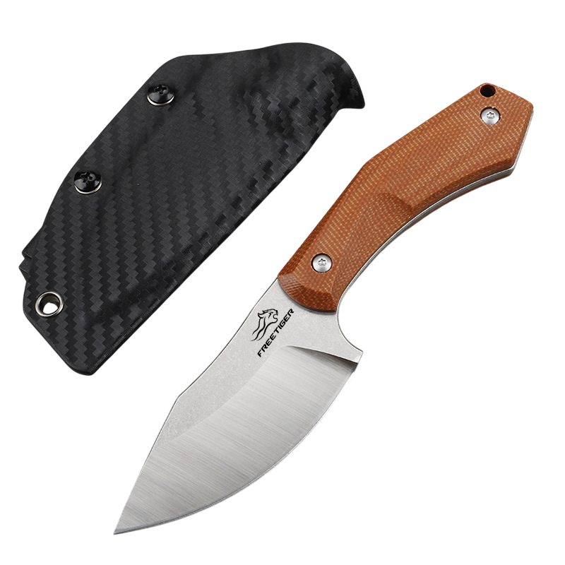 Fixed Blade Knife, DC53 Blade & Micarta Handle,with Kydex Sheath FTB203