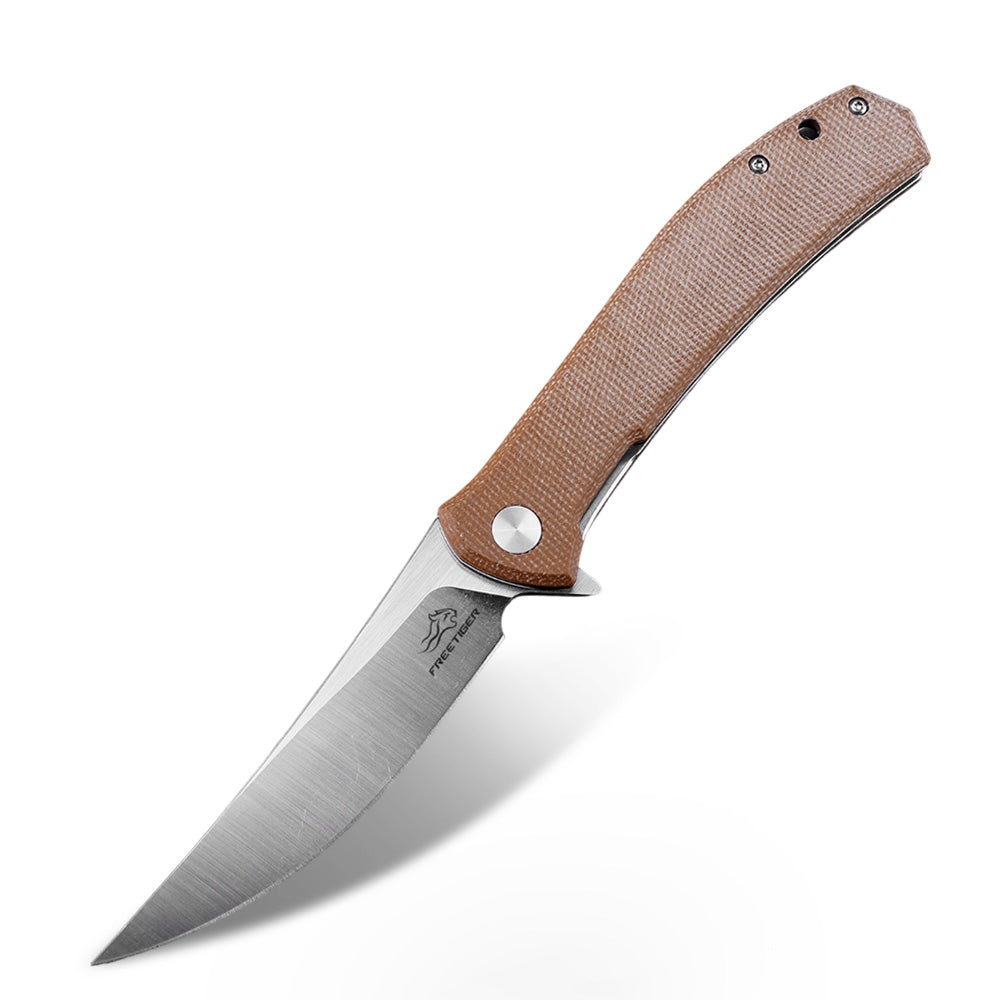 FREETIGER FT935 Folding Pocket Knife, D2 Blade Micarta Handle Liner-Lock