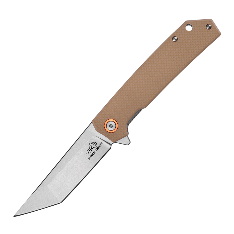 Tanto Folding EDC Knife - D2 Blade G10 Handle, EDC Gadgets FT938