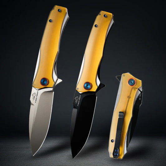 FREETIGER FT81 Ultem Handle D2 Blade Liner-Lock Ball Bearing Folding Knife