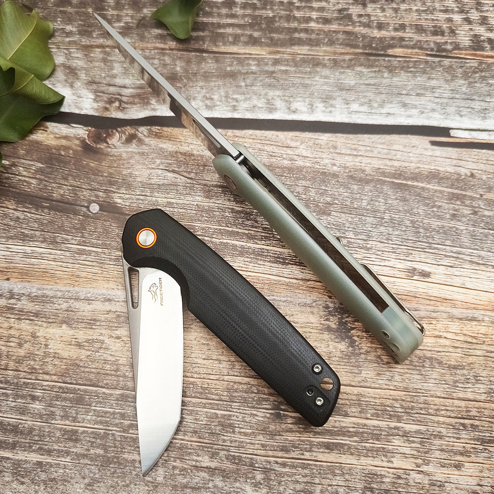 FFREETIGER D2 Blade G10 Handle Liner Lock Pocket Folding Knife FT917