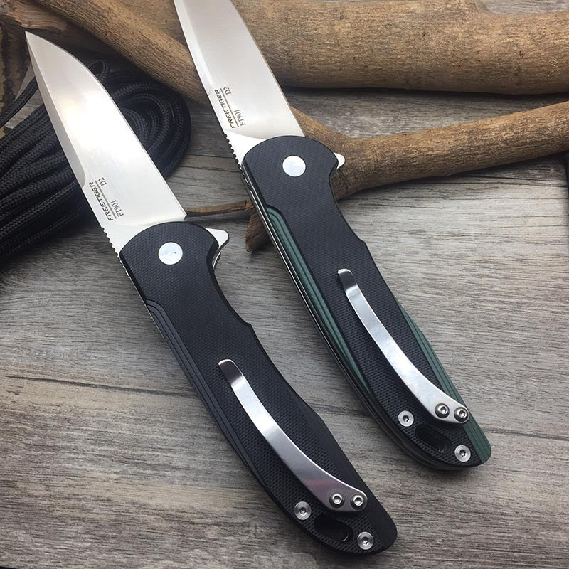 FREETIGER FT901 D2 Blade G10 Handle Liner Lock Folding Knife