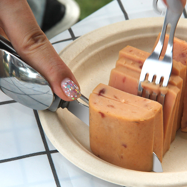 Multi-functional foldable camping picnic tableware & tools