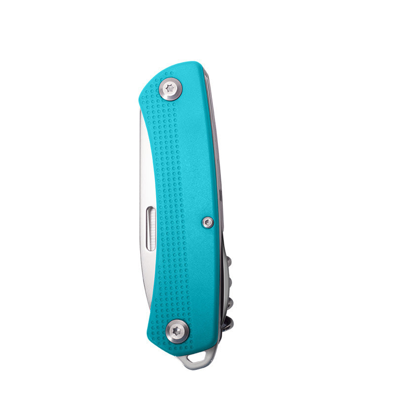 Multi-tool folding pocket knife wtih bottle opener, saw knife, screwdriver