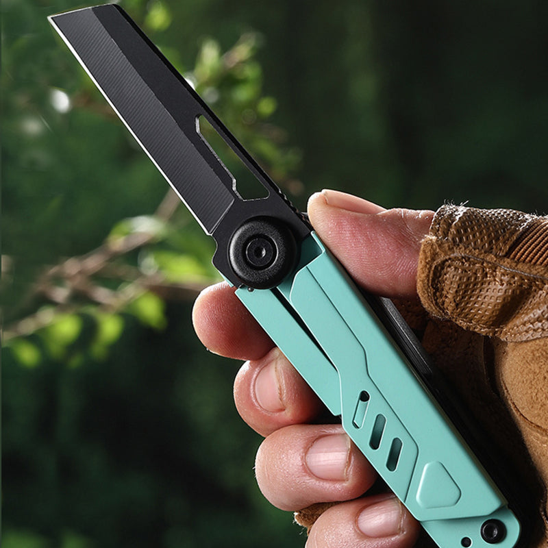 Multi-tool Folding Pocket Knife with Whistle Scissors Compass Screwdriver