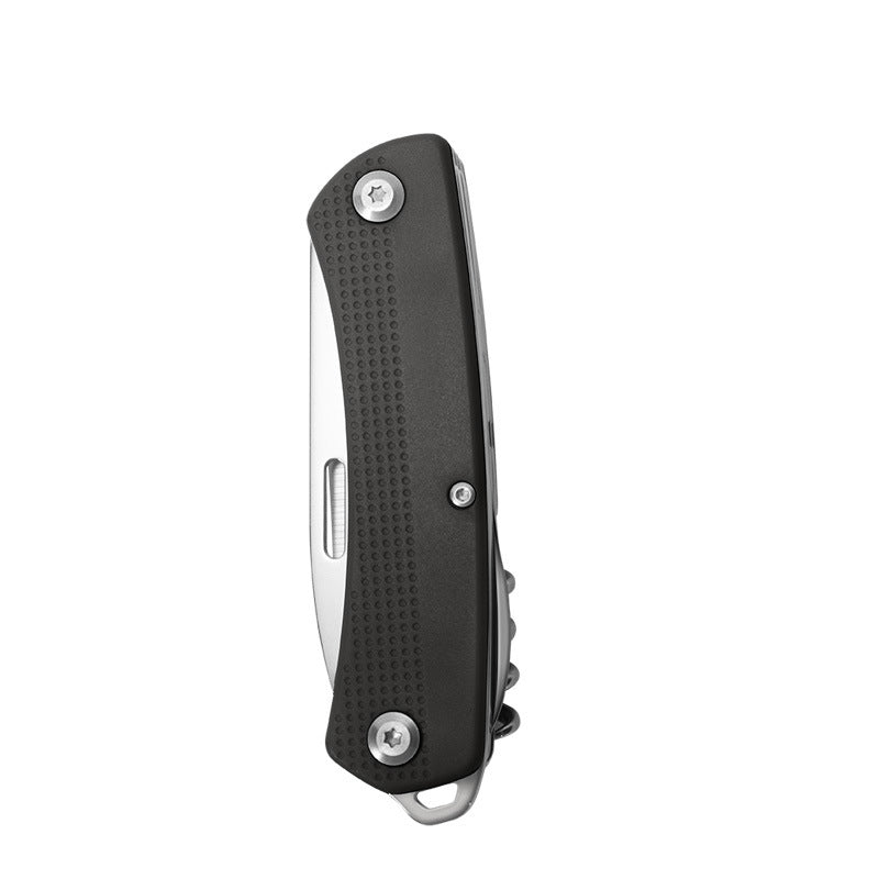 Multi-tool folding pocket knife wtih bottle opener, saw knife, screwdriver