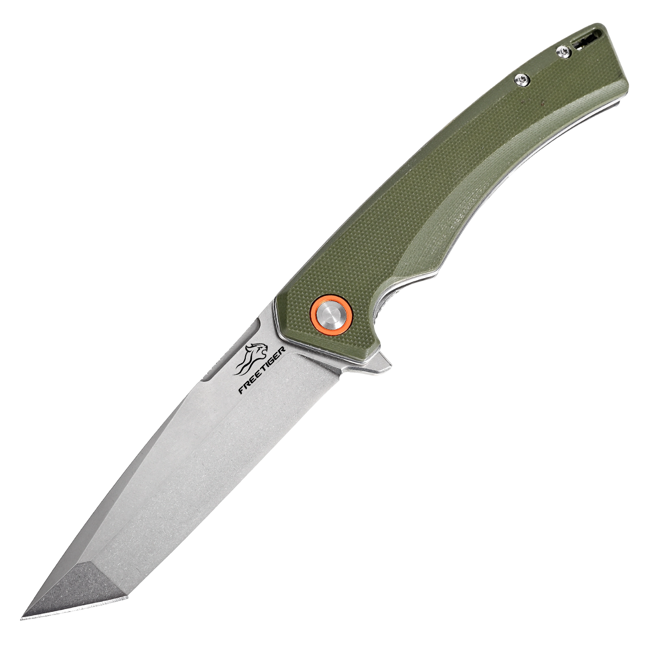 Folding Knife for EDC, 3.54 inch D2 Blade, G10 Handle, Pocket Knife with Clip FT924