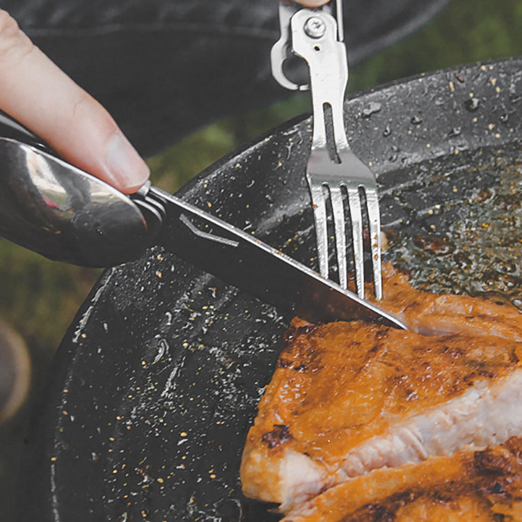 Multi-functional foldable camping picnic tableware & tools