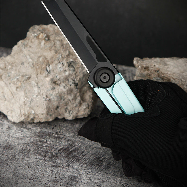 Multi-tool Folding Pocket Knife with Whistle Scissors Compass Screwdriver