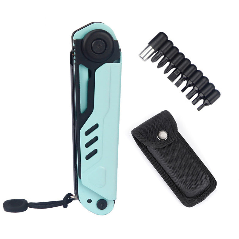 Multi-tool Folding Pocket Knife with Whistle Scissors Compass Screwdriver