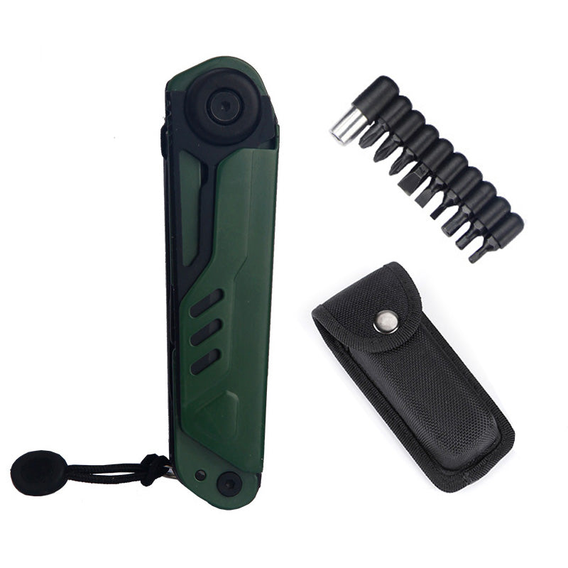 Multi-tool Folding Pocket Knife with Whistle Scissors Compass Screwdriver