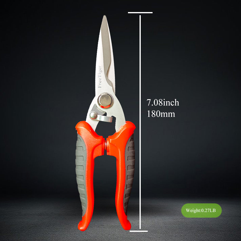 FreeTiger Garden Scissors with Use-Friendly Safety Lock