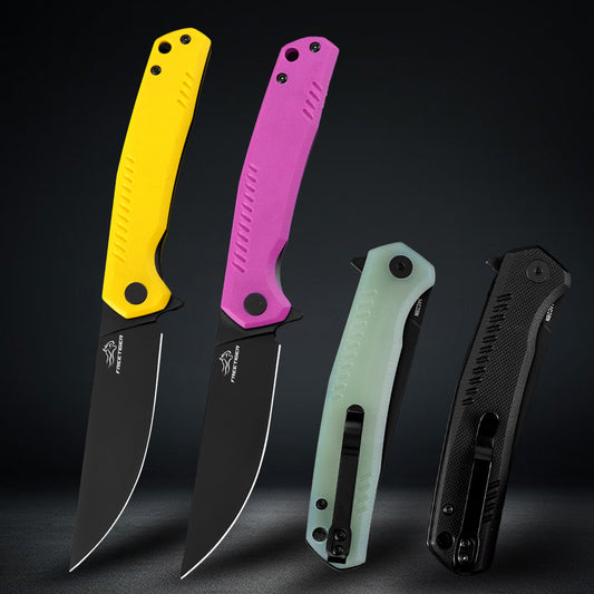 Folding Pocket Knife with 14C28N Steel Blade G10 Handle FT972