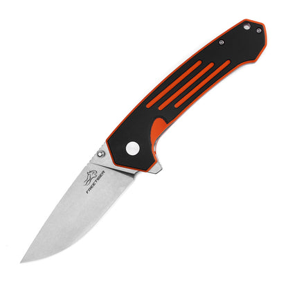 FREETIGER EDC Folding Knife D2 Steel Orange EDC Gadgets for Hunting Camping