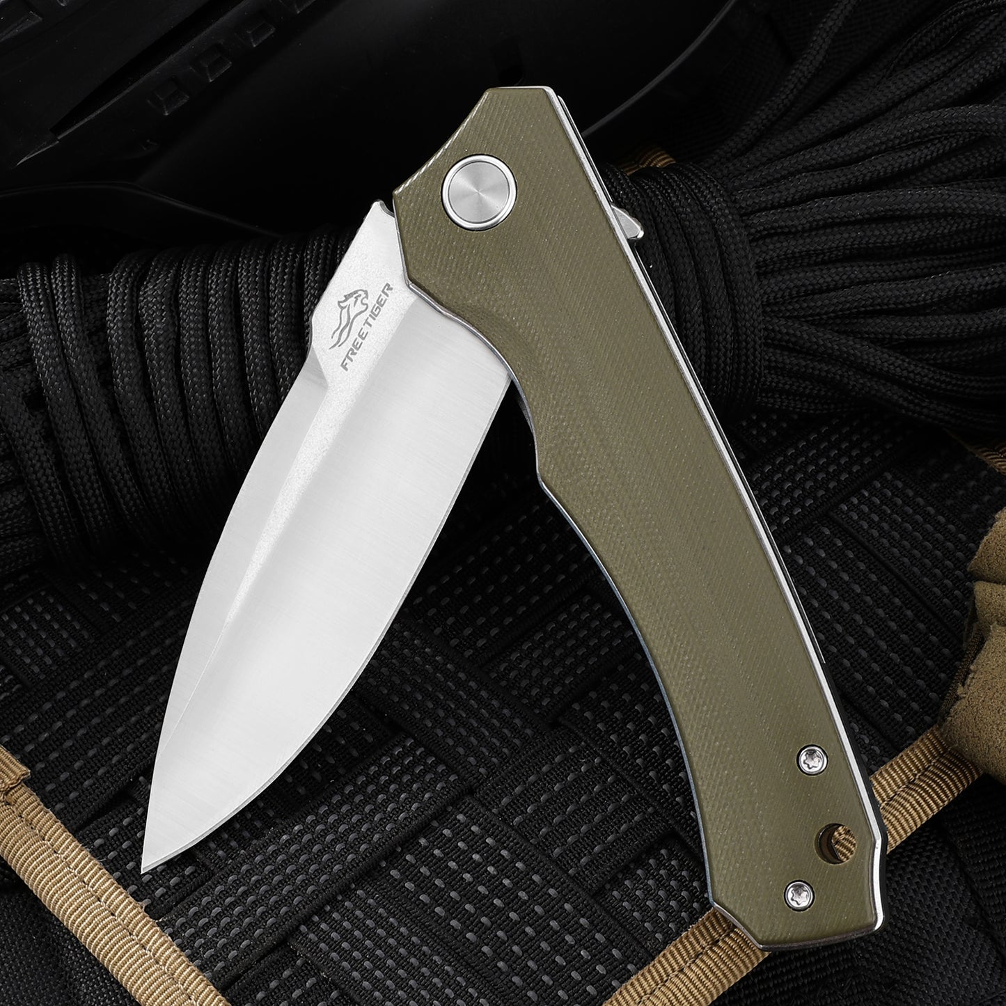 FREETIGER FT91 Folding Pocket Knife D2 Blade G10 Handle Liner Lock
