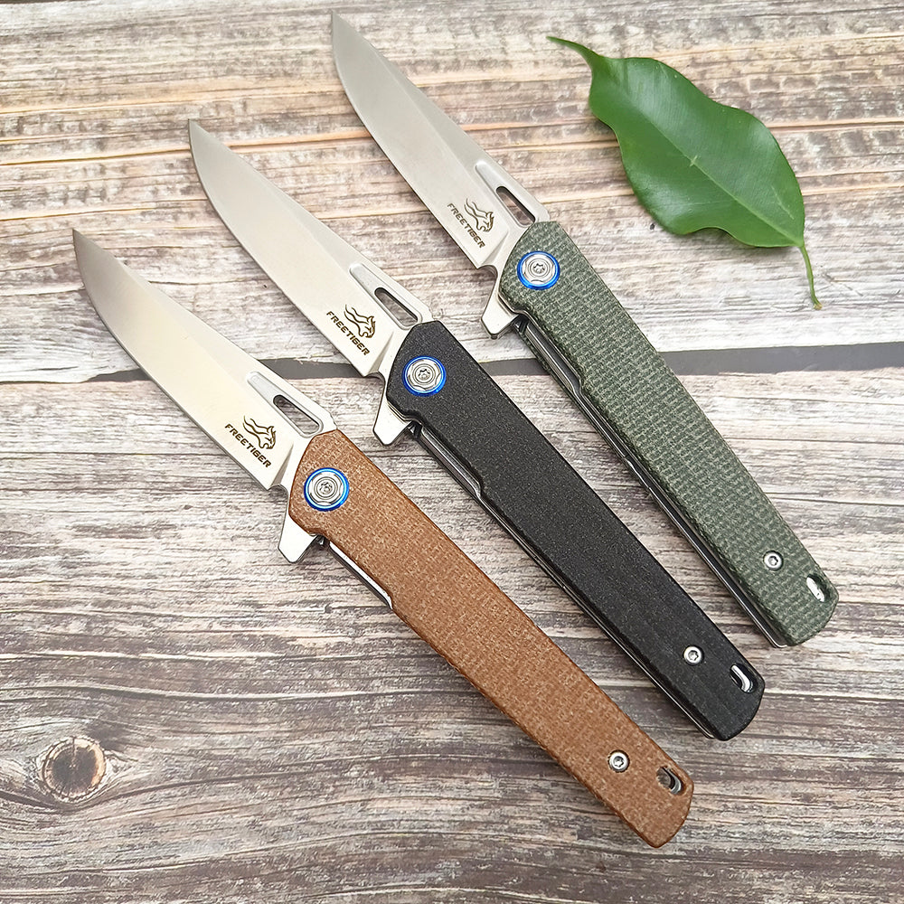 Small EDC Knife for Men | Compact 3.15" Sharp D2 Blade, Micarta Handle FT921