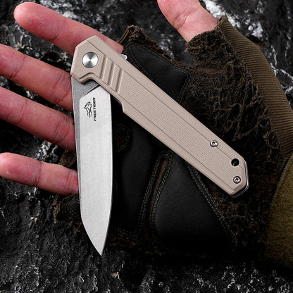 FREETIGER Folding Knife D2 Steel Blade G10 Handle Ideal for EDC, Survival, Hunting, Tactical Use.