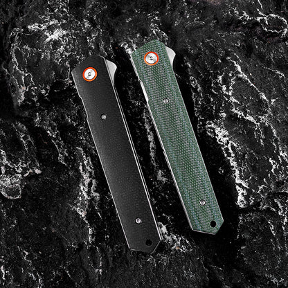 Tanto EDC Pocket Folding Knife - D2 Steel Blade & Micarta Handle FT940