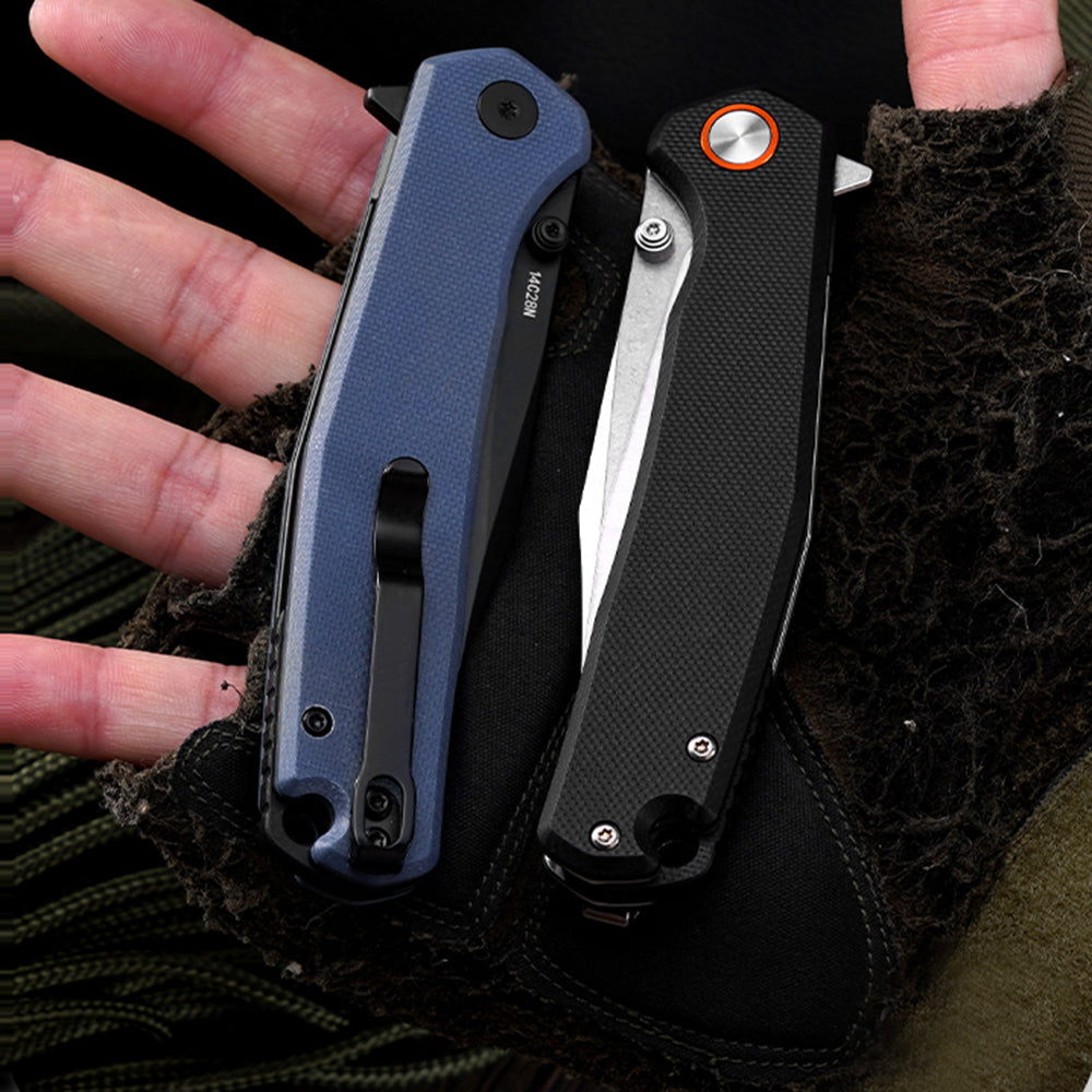 Folding Pocket Knife with 14C28N Steel Blade G10 Handle FT971