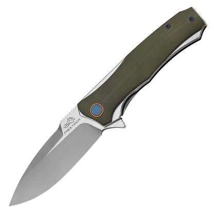 FREETIGER NEW FT81 Ultem/Carbon Fiber/G10 Handle D2 Blade Liner-Lock Ball Bearing Folding Knife