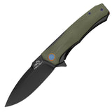 Armygreen Micarta Black Blade