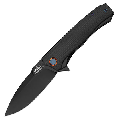 FREETIGER NEW FT81 Ultem/Carbon Fiber/G10 Handle D2 Blade Liner-Lock Ball Bearing Folding Knife